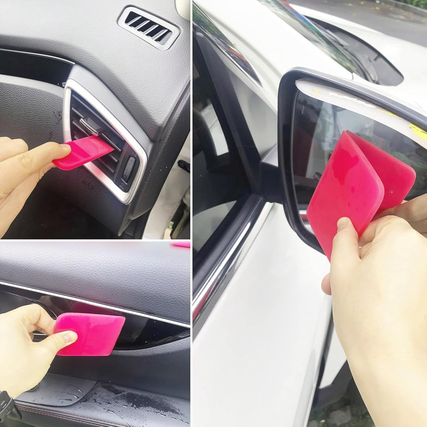 5 in 1 TPU Squeegee Kit, Anti-Scratch Soft Squeegee for Vinyl, Tint, Paint Protection Film, Window/Household Cleaning, Water Blade Scraper for Mirror & Surface Care image number 4