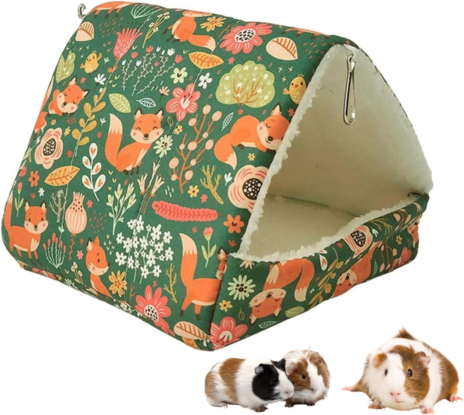 Guinea Pig House, Adorable Bunny & Hamster Bed, Warm, Washable Small Pet Bed for Hamsters, Chinchillas, and More image number 2