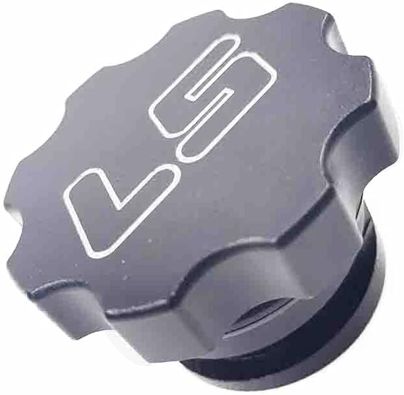 For LS Engines Oil Cap &ndash; CNC Machined Billet 6061 Aluminum Replacement for GM LS1 LS2 LS3 LS6 LSX Swapped Engines &ndash; Black Anodized Finish with Laser-Engraved Logo, Includes O-Ring Seal image number 6