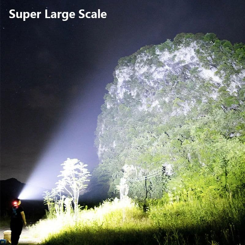 JOOGNU Headlight Flashlightheadlamp Powerful Lumen Zoom Head Torch Lamp Sensor Induction Waterproof Zoom XHP50 Led Rechargeable for Camping Fishing Battery Included