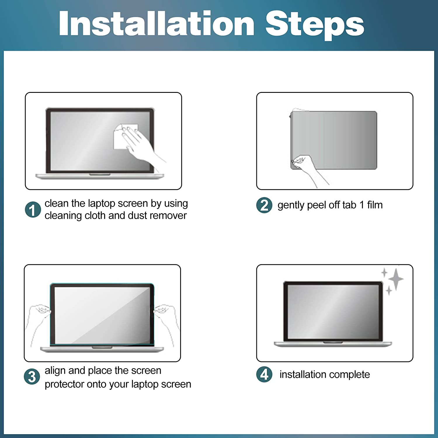Procase Privacy Screen Protector for Macbook Air 13.6 M4 2025 / M3 2024 / M2 2022, Anti-Spy Tempered Glass Tinted Screen Film Guard for Macbook Air 13.6 Inch 2024 2022 A3240 A3113 A2681 with M3/M2 Chip & Touch ID image number 5