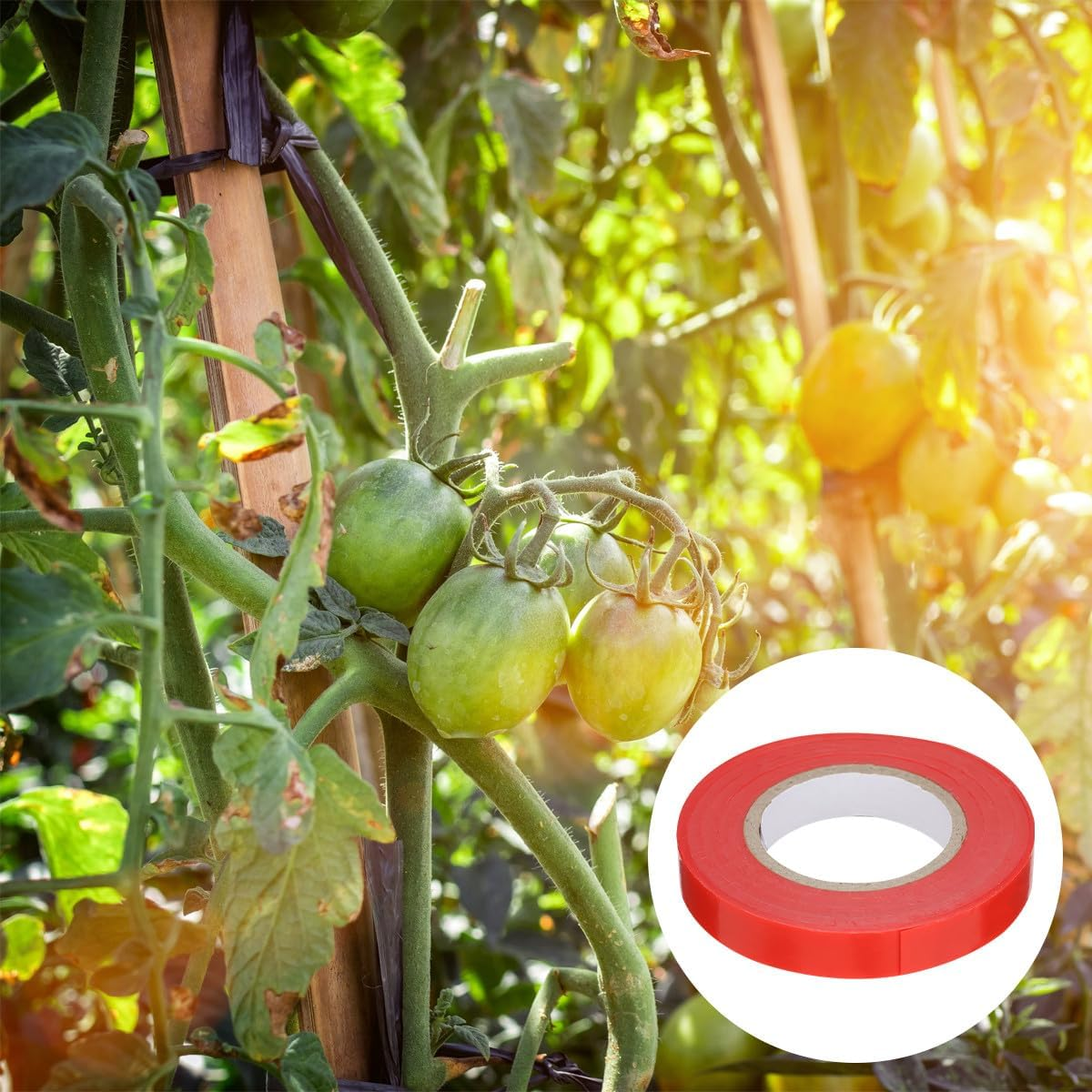 10Rolls PVC Plant Tie Tape and Gardening Tying Machine Tape for Vines Trees and Flowers for Home and Garden Use