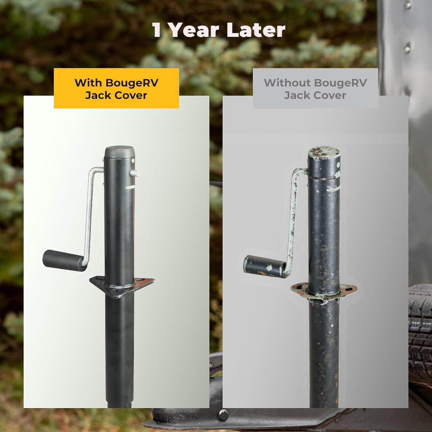 Bougerv Electric Tongue Jack Cover 600D Universal Trailer RV Electric Tongue Jack Protective Cover (Large Size 14H X 5W X 10D) image number 5