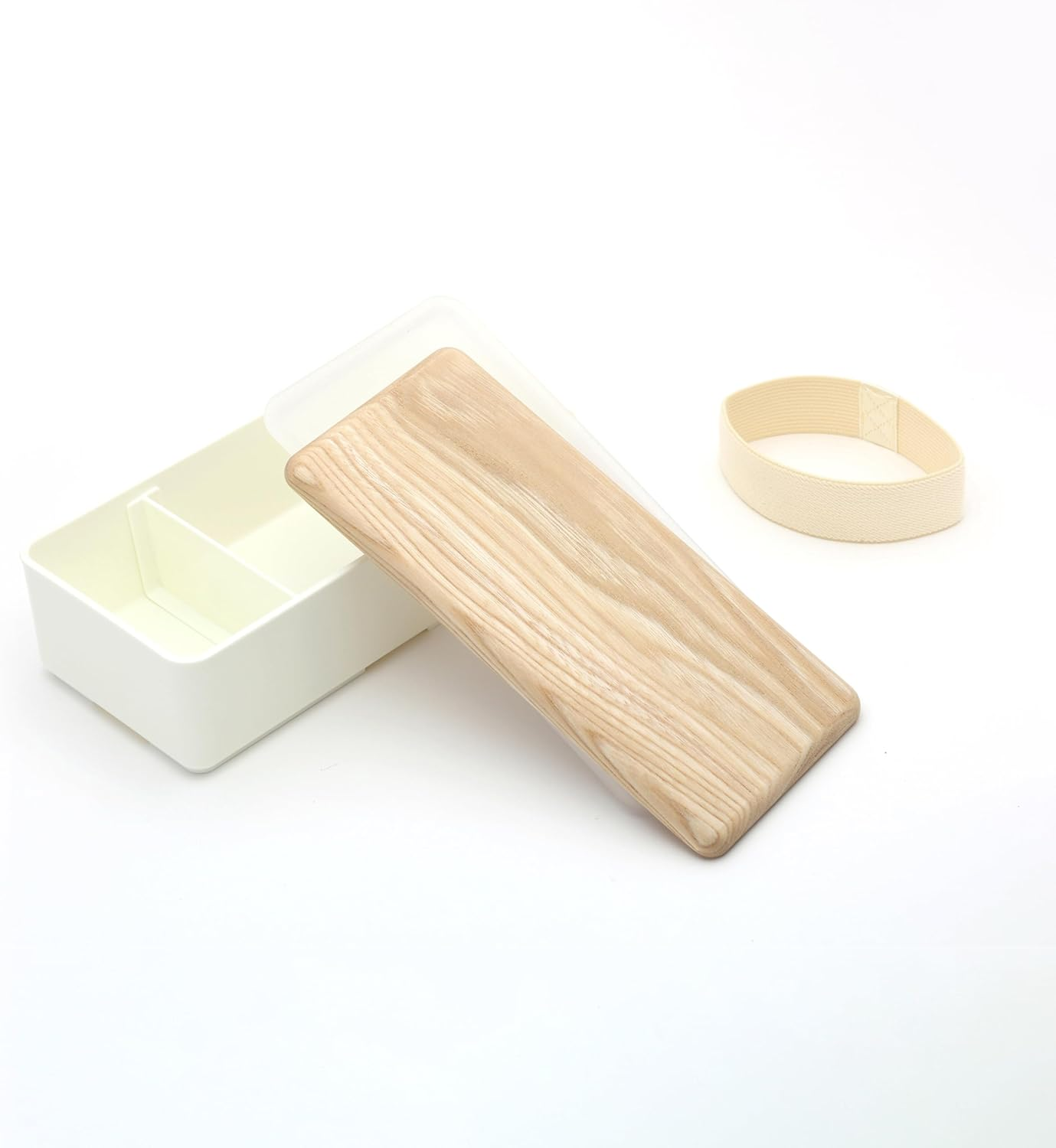 Miyoshi Seisakusho 0601-0057 Wooden Lid Lunch Box, Sen, White, Size: Approx. W 7.0 X D 3.4 X H 2.4 Inches (17.8 X 8.7 X 6 image number 4