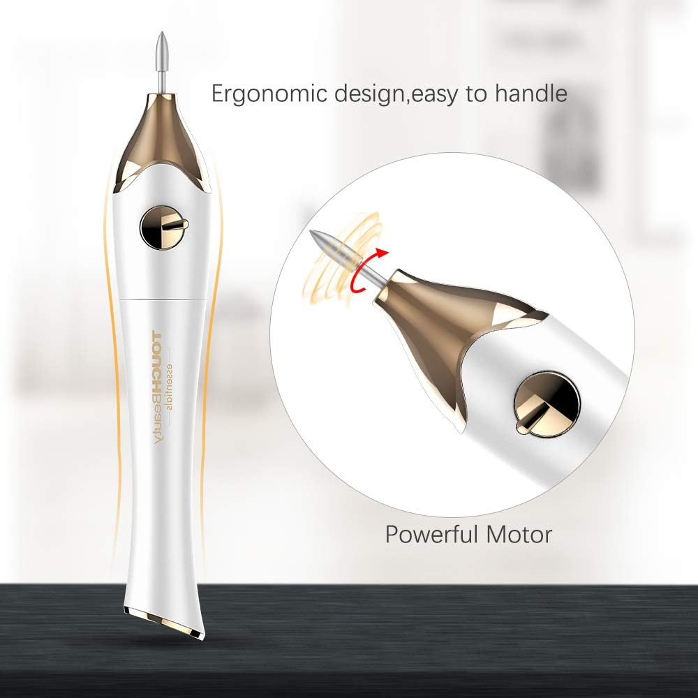 Touchbeauty Nail File Manicure/Pedicure Set with UV Light Dryer,Professional Acrylic Nail Tools Nail Drill Buffer Shine Fingernails Toenails Machine with 5 Attachment Golden image number 4