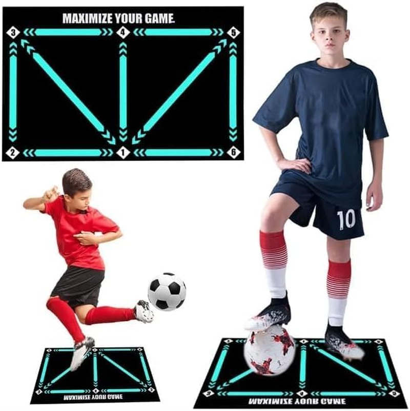 Football Footstep Training Mat - Silent Shock Absorption Equipment for All Ages, Soccer Enthusiasts to Improve Speed, Strength and Coordination image number 5