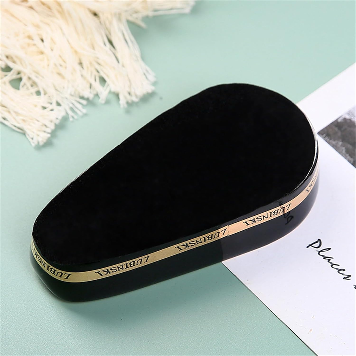 Black Gold Ceramic Cigar Ashtray with Holder, Classic Cigar Gilt Ash Tray for Home Office Patio image number 5