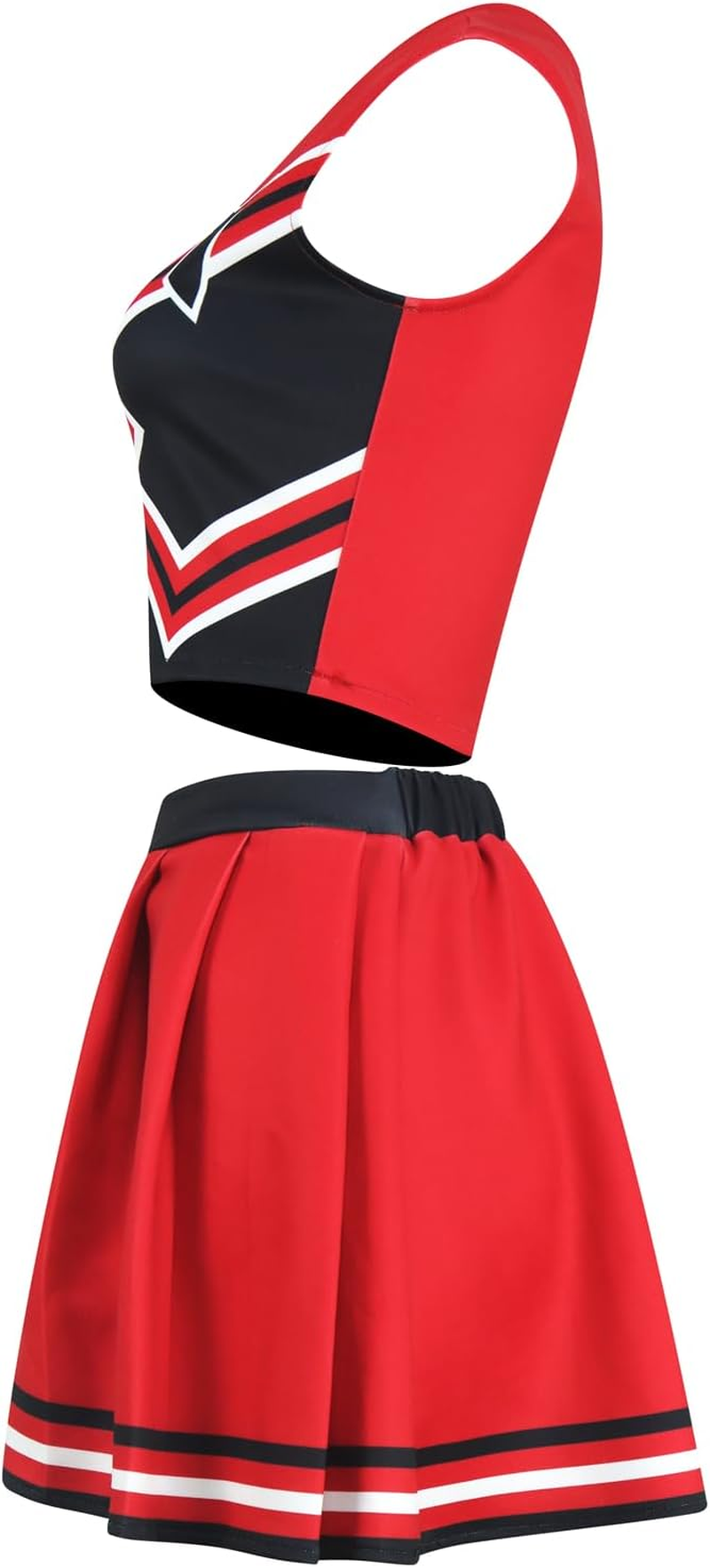 Cheerleader Costume for Women Crop Top Skirt Set Clovers Cheerleading Costume Halloween Cosplay Outfits Uniform image number 5