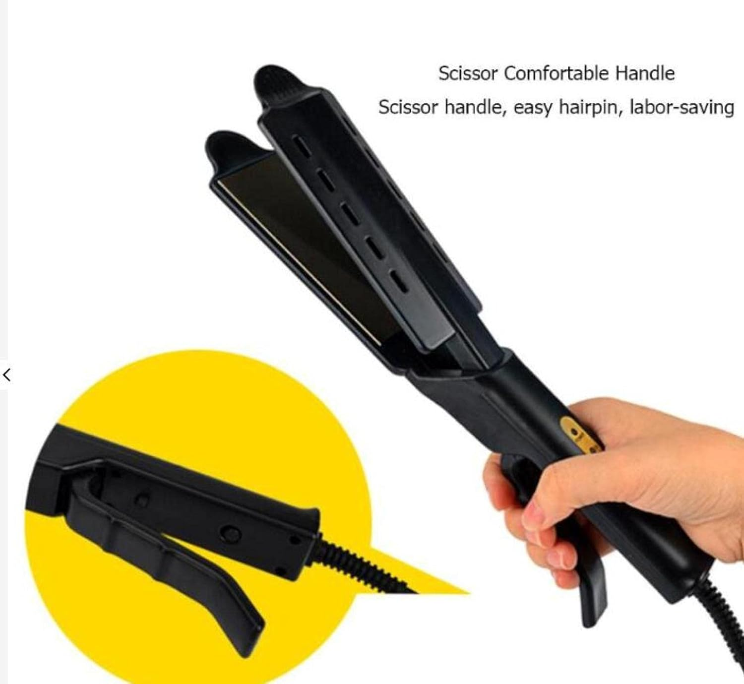 Flat Hair Iron, Ceramic Tourmaline Ionic Flat Iron Hair Straightener, Professional Glider Hair,Dual Use Dry and Wet for Hair Care Adjustable Temperature, for All Hair Types image number 2