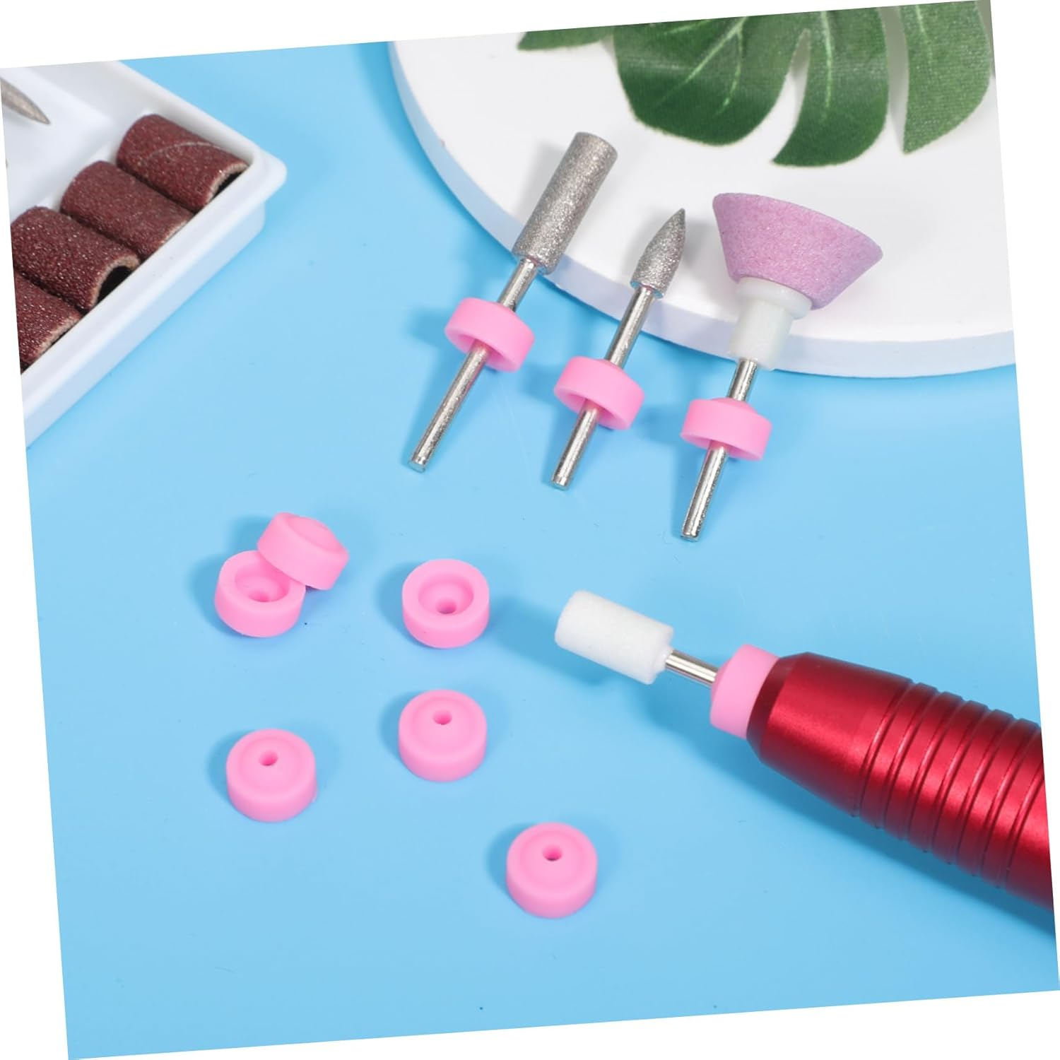 10Pcs Nail Drill Bit Dust Covers for Manicure Machines Reusable Protective Caps Secure Fit for Nail Art Tools Files Buffers and Cuticle Pushers Easy to Clean image number 2