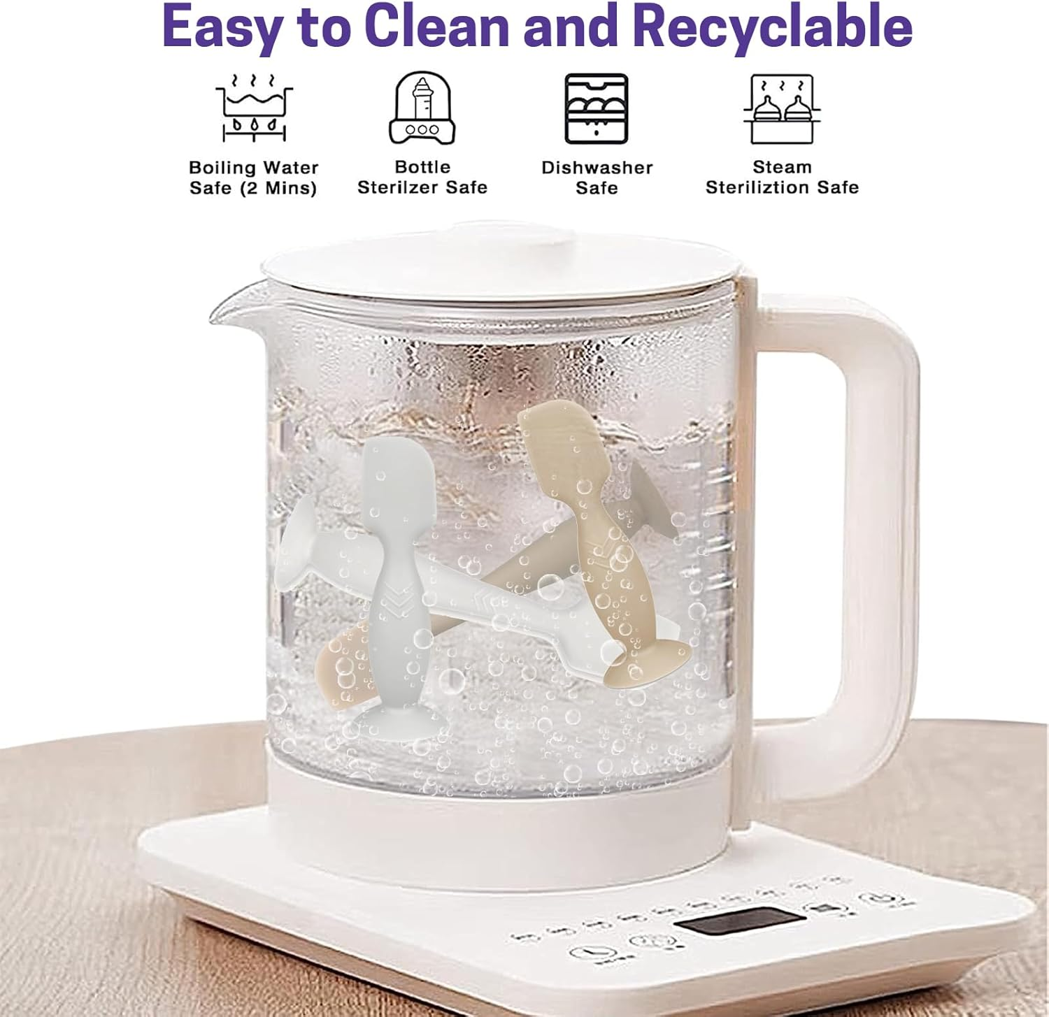 4-Pack Baby Diaper Cream Spatula - Applicator for Butt Paste - Newborn Essentials, Baby Shower Gifts image number 3