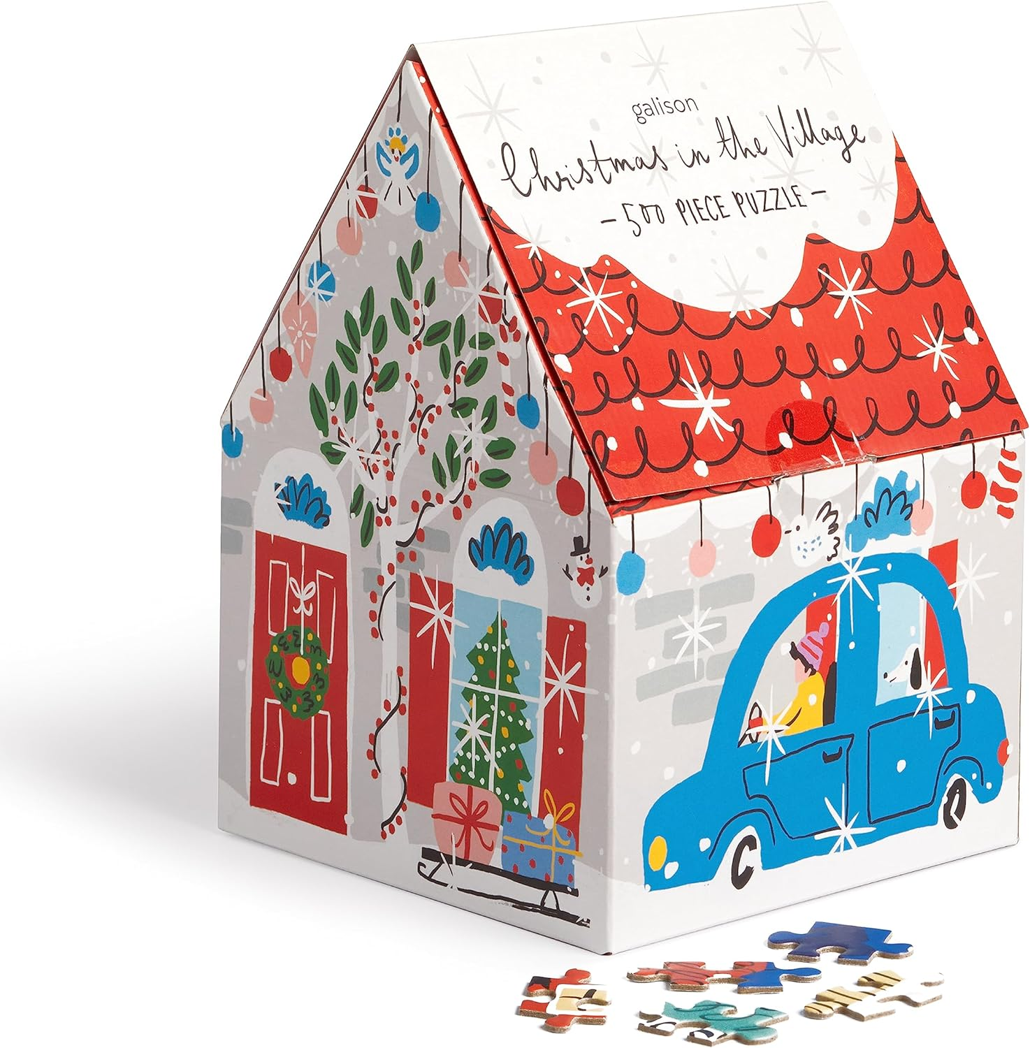 Christmas in the Village 500 Piece House Puzzle