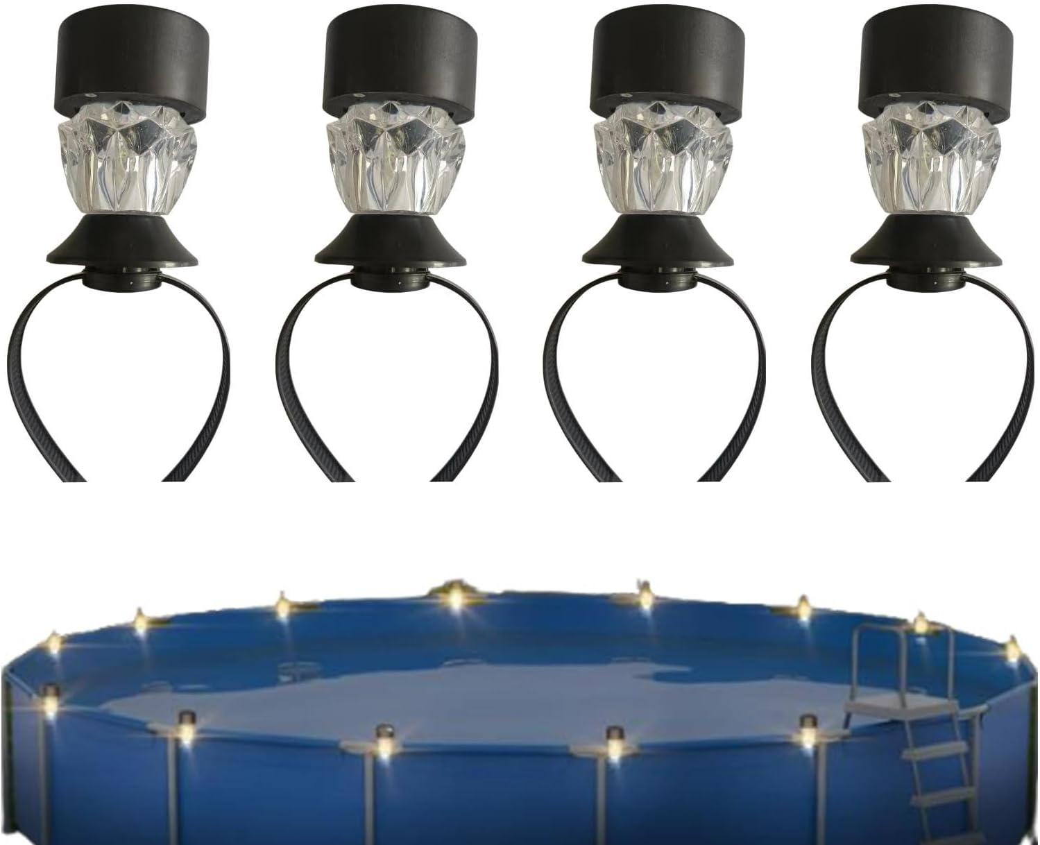 Solar Framed Pool Light | Led Fence above Ground Pool Lights - Framed Pool Solar Lighting, Frame Pool Night Lamp Outdoor Decor