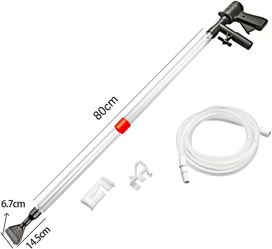 Fish Tank Gravel Cleaner, Aquarium Gravel Cleaner Vacuum Fish Tank Vacuum Cleaner Tools with Air Pressure Button for Aquarium Water Changer for Fish Tank Cleaning Gravel and Sand