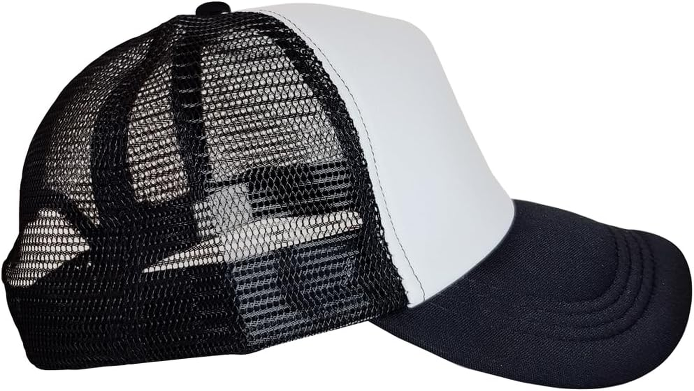 6 Pack/Pieces Trucker Caps Plain Hat with Front Foam Mesh Adjustable Unisex Bulk image number 5