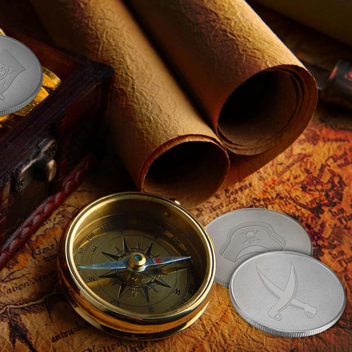 Yinkin 10 Pieces Blank Challenge Coin Threaded Edged 40 Mm with Acrylic Protection Box Laser Engravable Pattern for DIY Crafts Birthday Travel Commemorative Collection image number 6