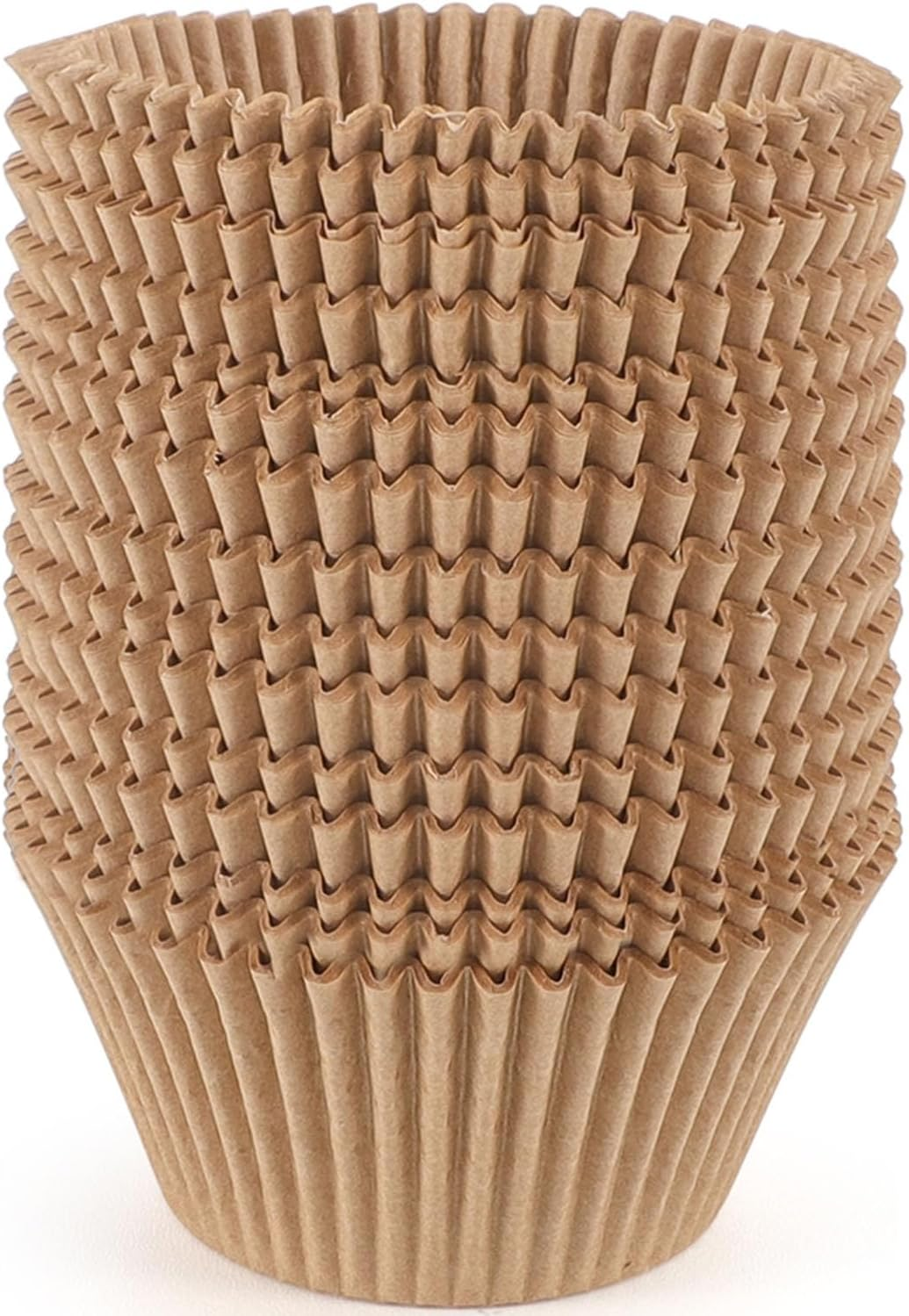 Caperci 150Pcs Jumbo Muffin Liners for Baking - Natural Large Cupcake Liners, Unbleached Greaseproof Paper, Cupcake Wrappers for Party, Wedding, Birthday, Christmas