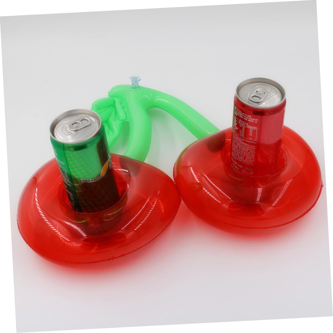 2Pcs Floating Drink Holder Inflatable Cherry Shape Drink Cup Holder Beach Pool Floats for Summer Party Favors Swimming Pool Decoration image number 0