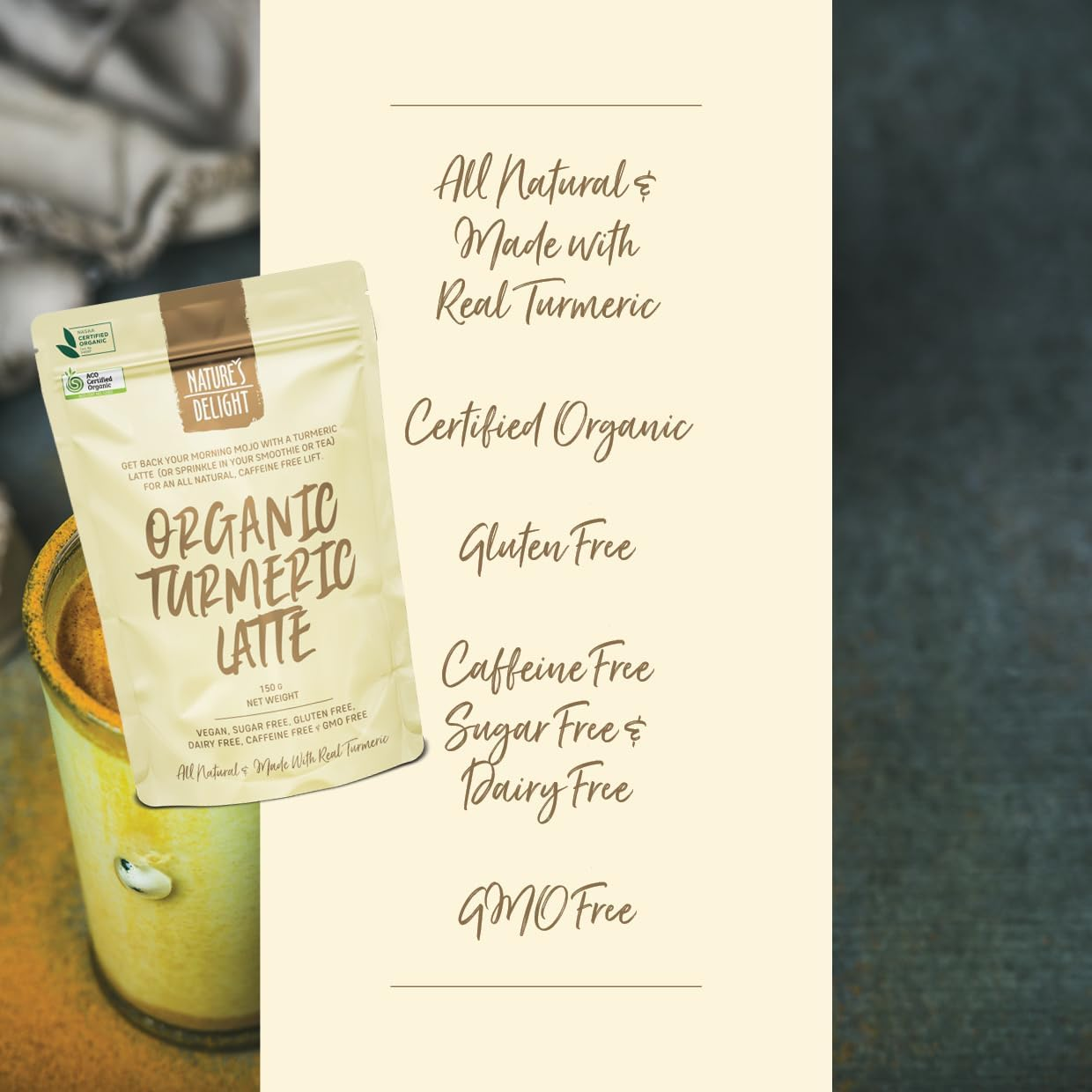 Natures Delight Organic Turmeric Latte 150 G image number 2