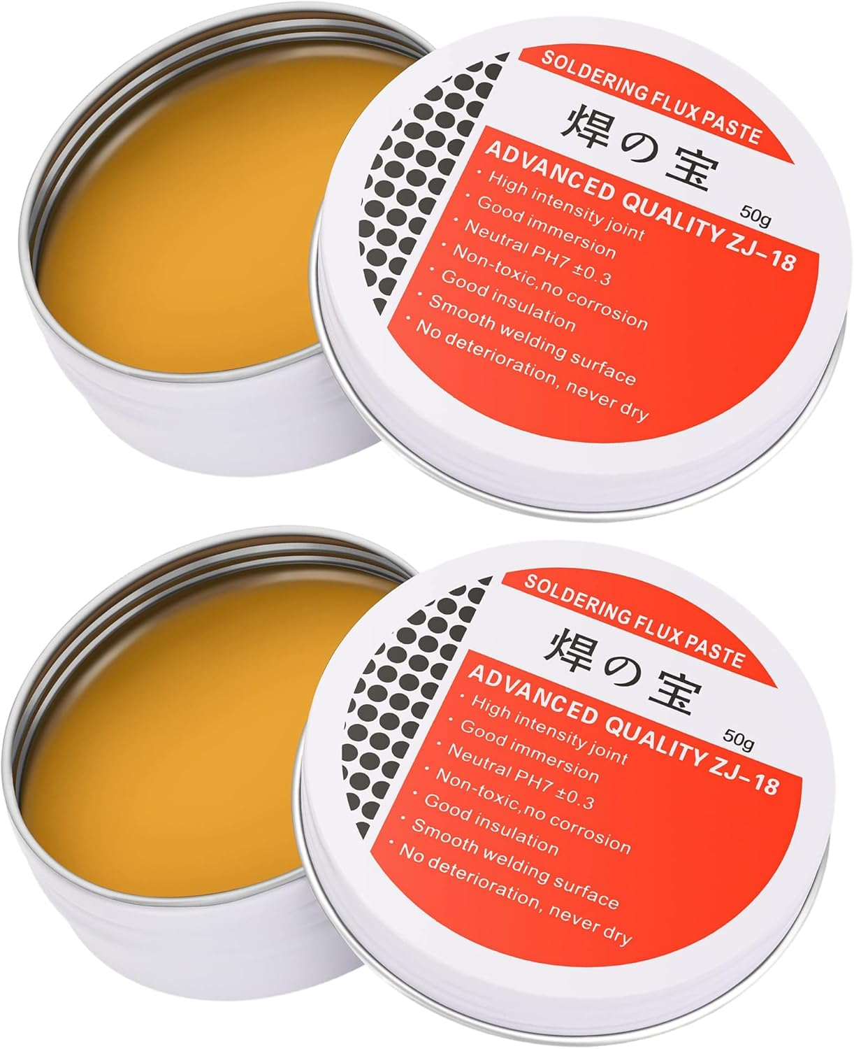 2Jar Solder Flux,No-Clean Solder Paste, Flux for Soldering, Rosin Soldering Flux Paste for Lead-Free Electronics Soldering and Soldering Diy(100G)