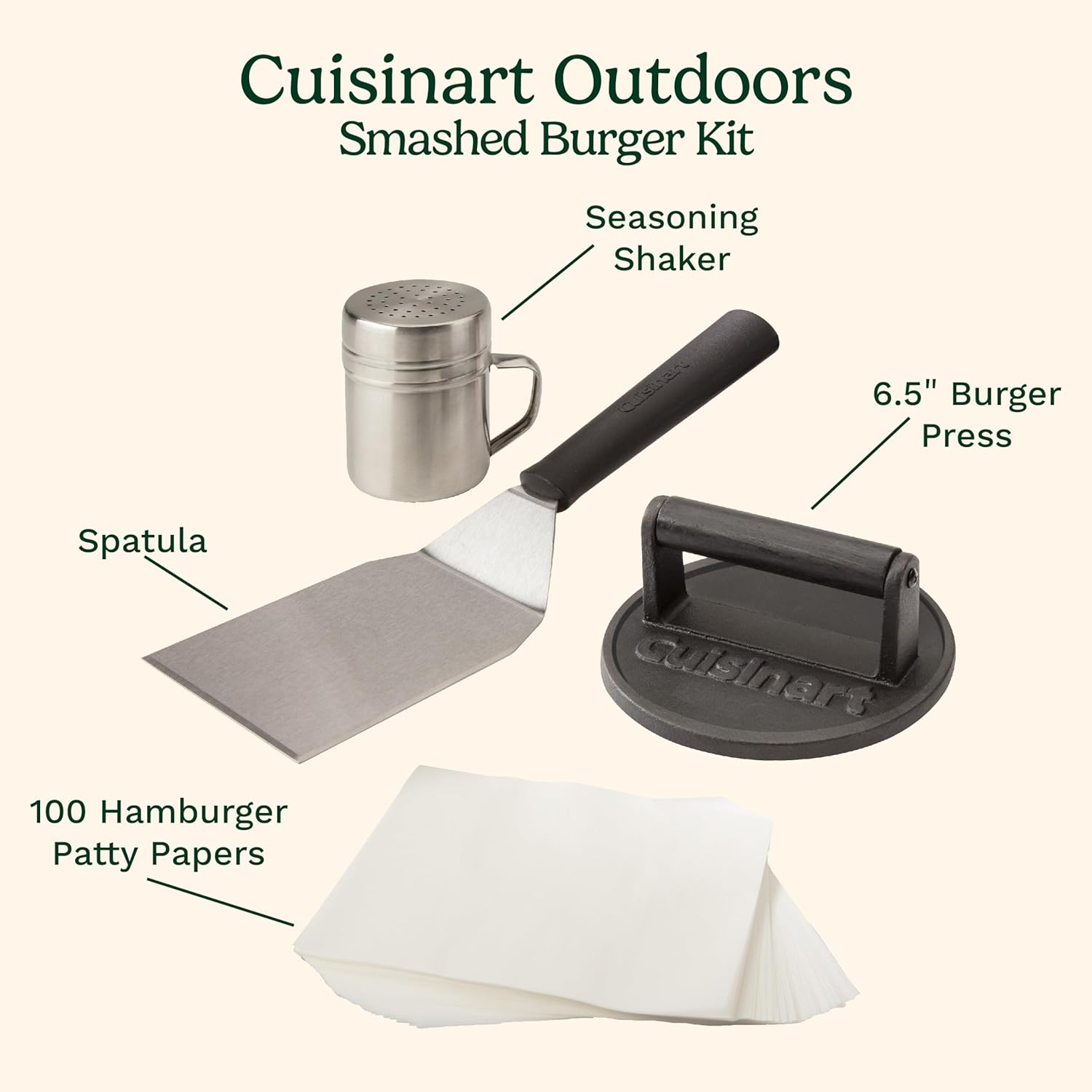 Cuisinart CSBK-400, Smashed Burger Kit, Cast Iron image number 5