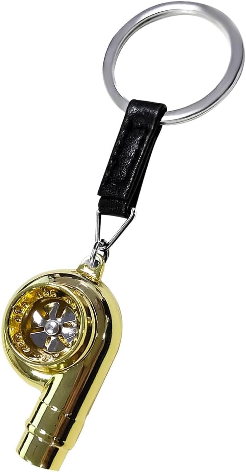 Car Turbo Keychain, Creative Metal Spinning Turbocharger Key Fob, Universal Vehicle Part Keychain Key Ring Decoration