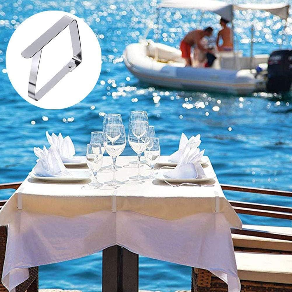 8 Pcs Tablecloth Clips, Tablecloth Clips for Outdoor Use, Stainless Steel Flexible Table Cloth Cover Holders Clamps for Home Kitchen Wedding Party image number 3