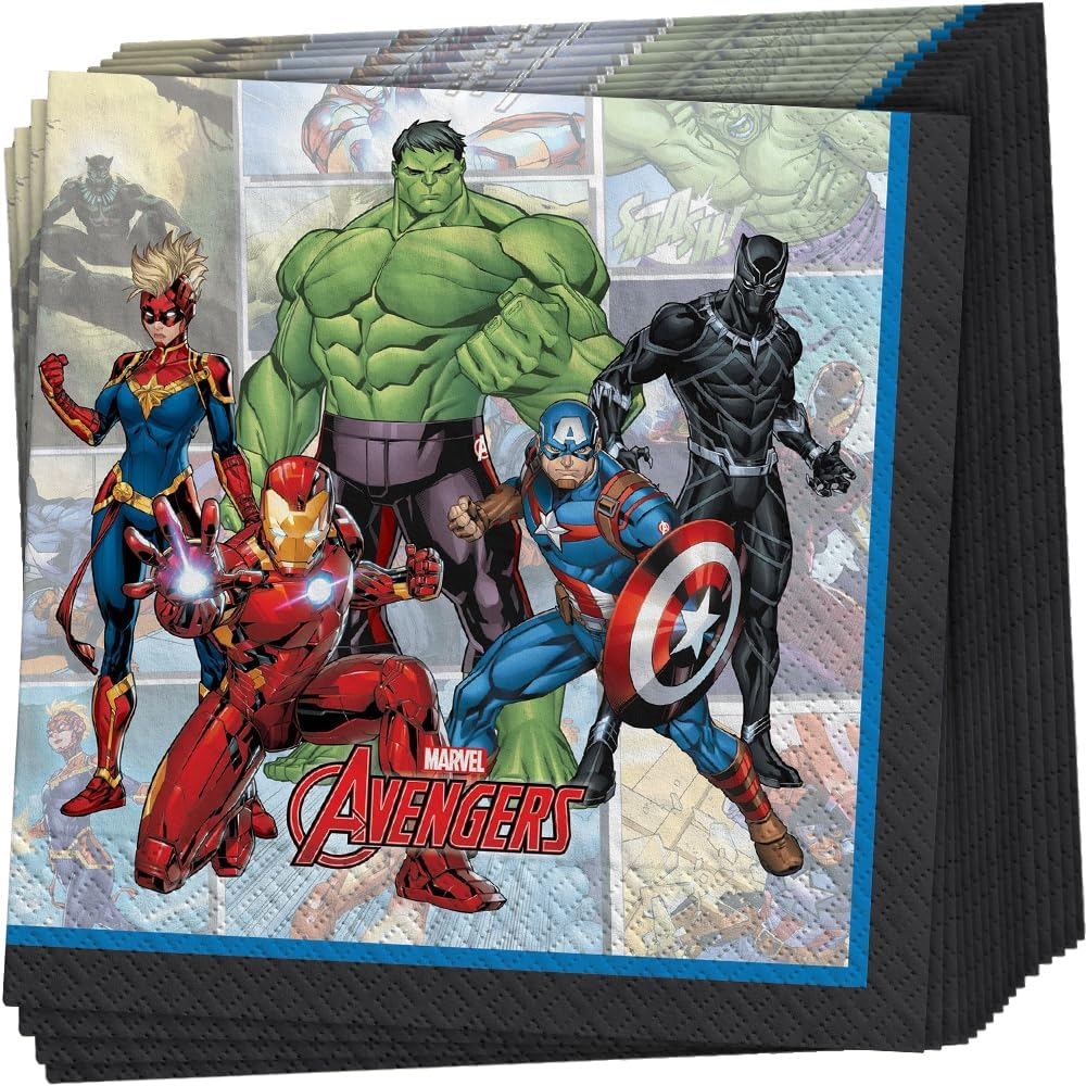 Amscan Marvel Avengers Powers Unite Lunch Napkins 16-Pieces Set image number 4
