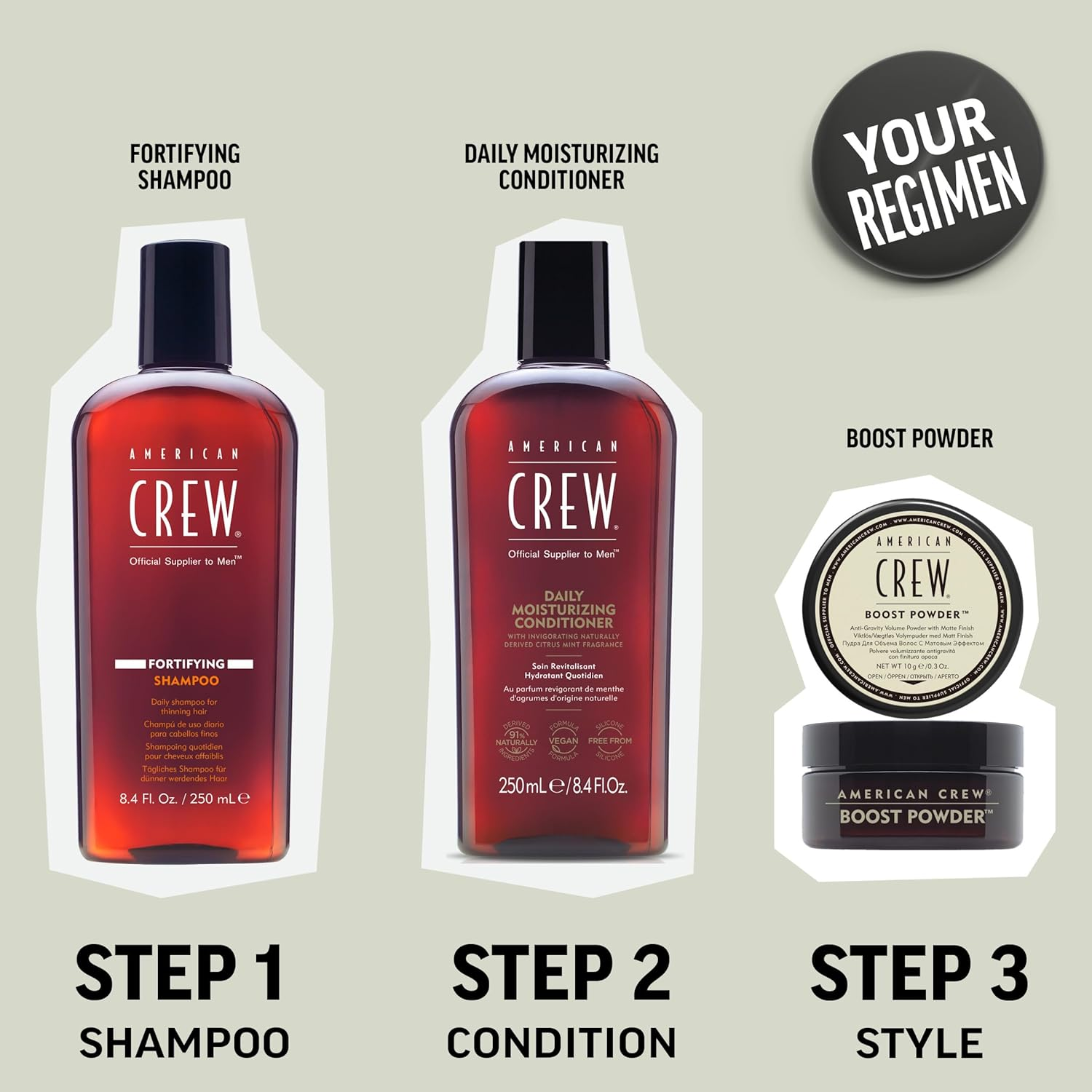 American Crew Fortifying Shampoo 250 Ml image number 3