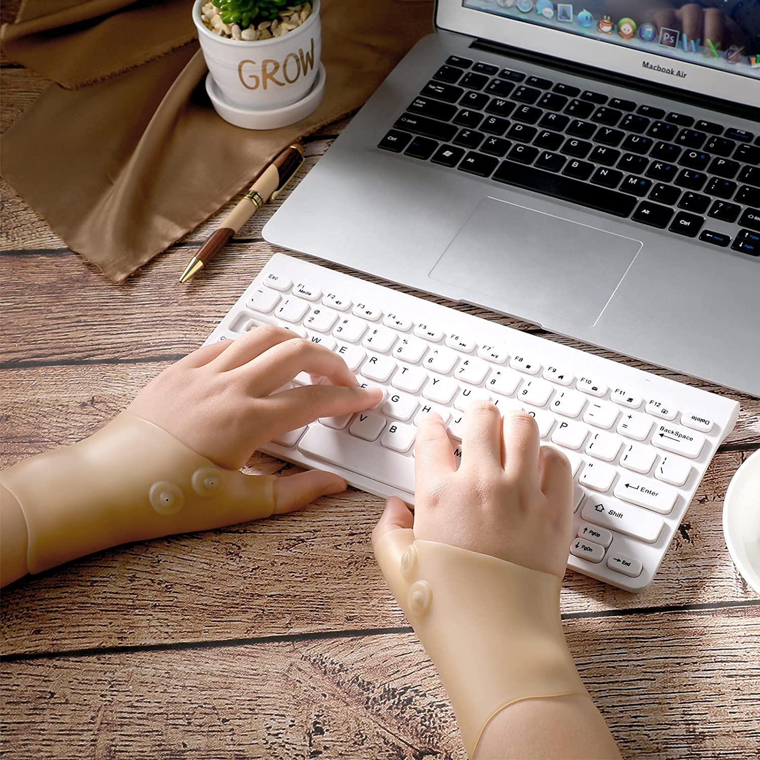 4 Count Gel Thumb Wrist Support Braces Gel Carpal Tunnel Wrist Brace, Hand Wrist Support Relief for Arthritis, Carpal Tunnel, Tendinitis for Men and Women image number 1