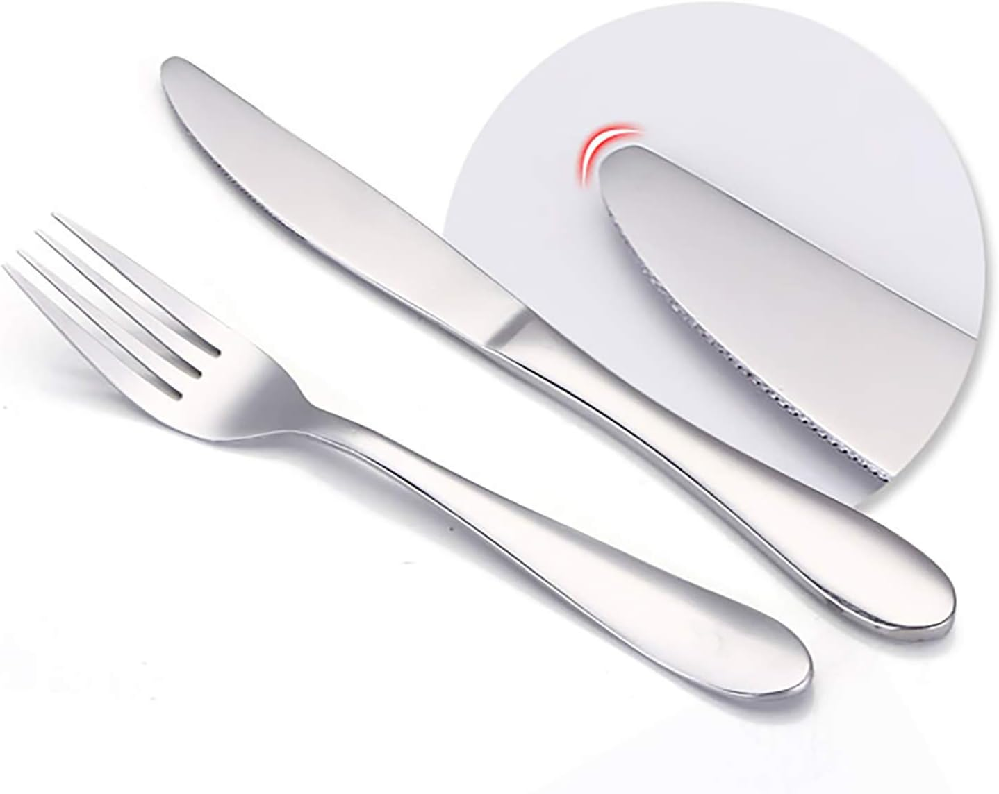 VANRA 4-Piece Children Knives Set Stainless Steel Kids Dinner Knife Child Silver Cutlery Set 6.8-Inch (4 Knives) image number 1