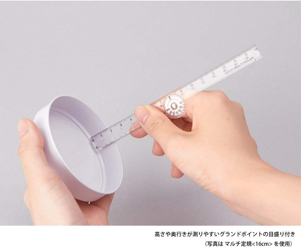 Midori 42263006 Ruler, Multi Ruler, 6.3 Inches (16 Cm), Transparent - Black image number 2