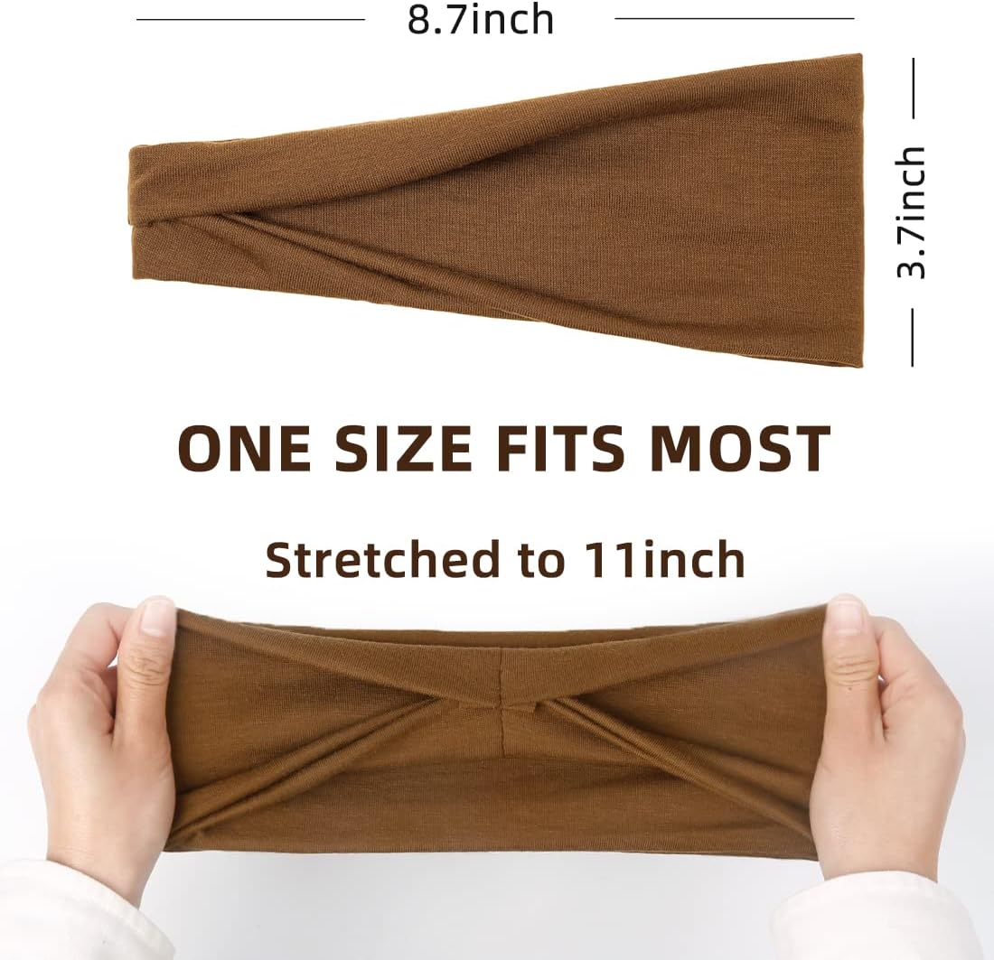 Huachi Headband Women Workout Yoga Exercise Headbands Sweat Wicking Non Slip Elastic Hair Bands Summer Hair Accessories - Headbands G image number 3