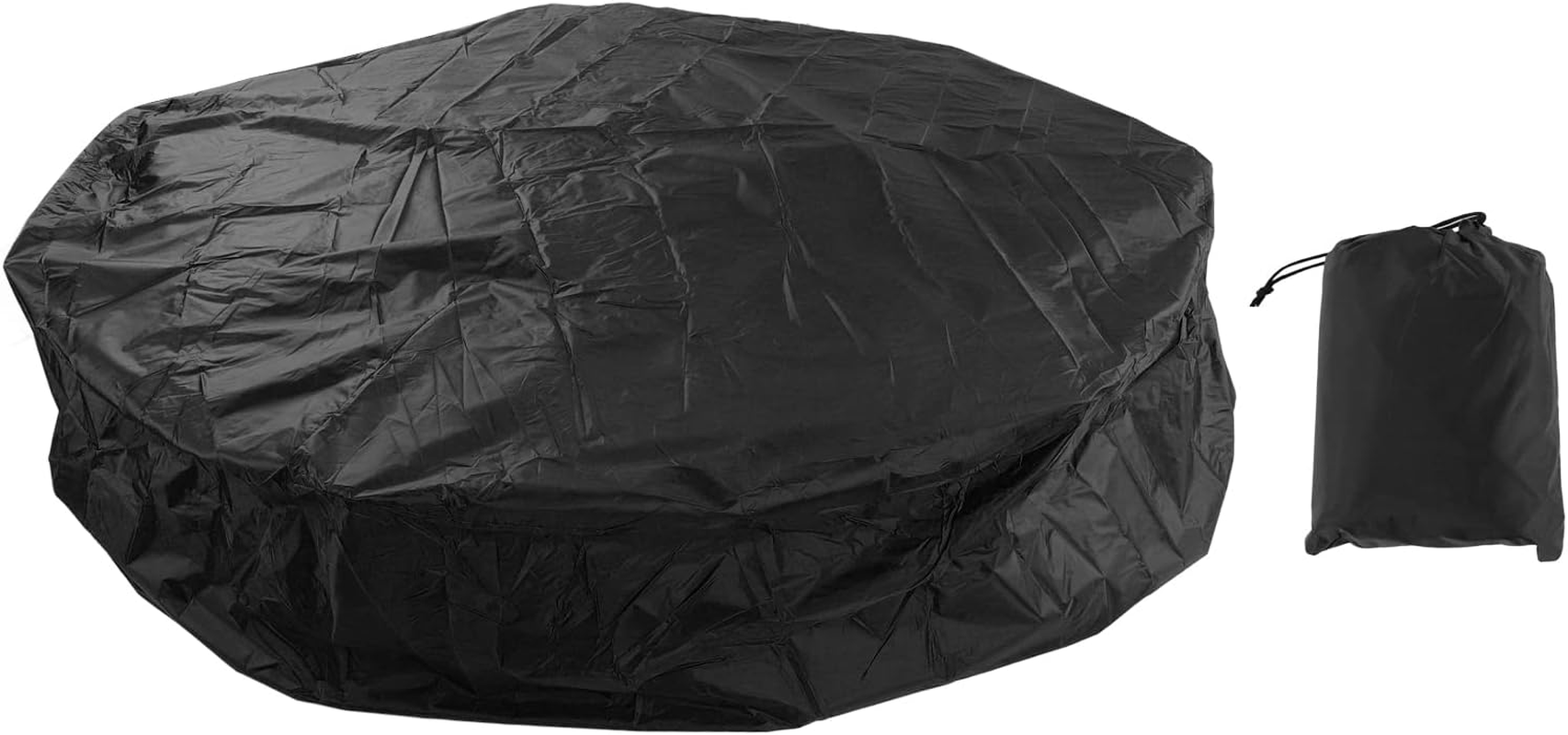 Hot Tub Cover, 190 Silver Weatherproof, Tearproof round Hot Tub Cover to Keep Bathtub Clean for Household (Black) image number 1