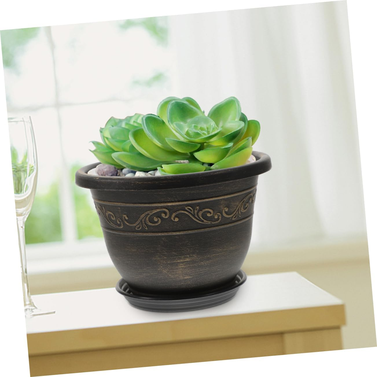 Gardening Pot Moisture Flowerpot Lightweight Plastic Plant Pot for Home image number 6