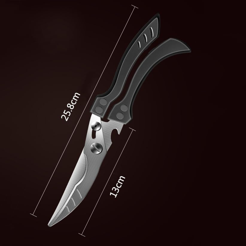 Heavy Duty Kitchen Chicken Shears with Anti-Slip Handle & Safety Lock Rust Proof Bone Cutting Scissors for Cutting Chicken & Chopping Vegetables image number 2