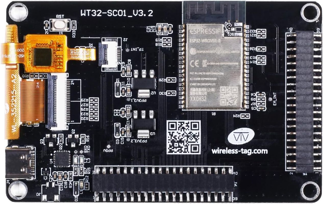 LCD Display WT32-SC01 16MB, Wifi, 3.5" 320X480 Color Touch Screen Development Board, ESP32-WROVER-B, Wi-Fi & Bluetooth Connection image number 4