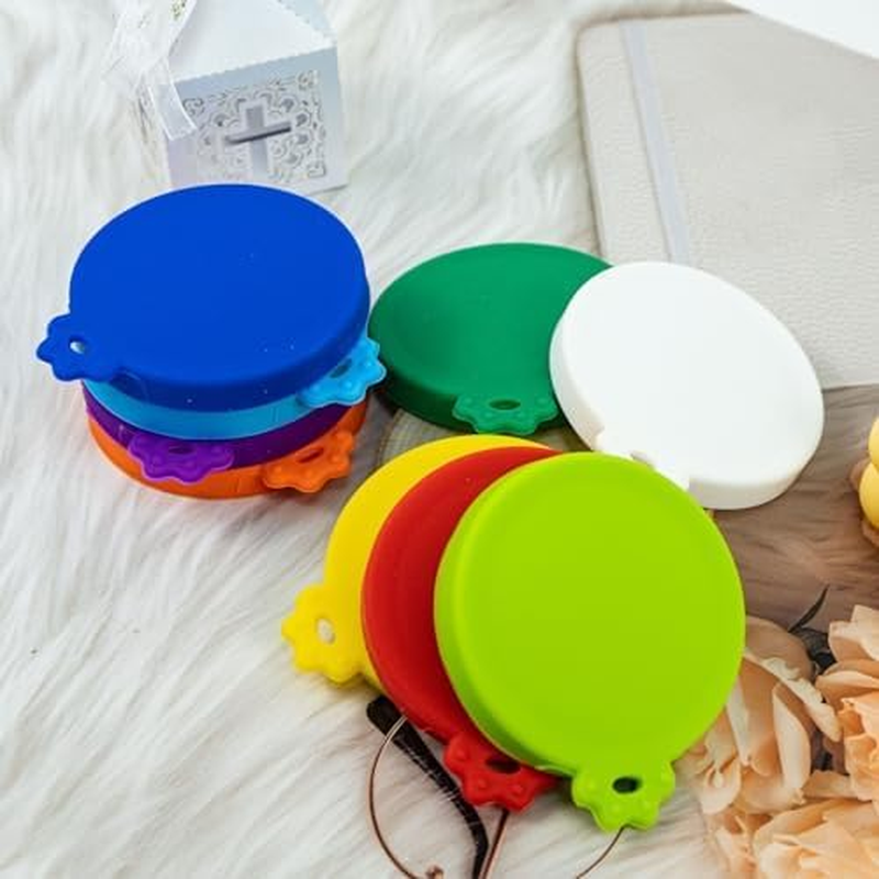 For Oui Yogurt Jar Lids，9 Pack Silicone Pet Food Can Lids, Sealed against Leaks Silicone Lids for Pet Food Can, Reusable Container Silicone Covers Most Standard Size Dog and Cat Can Tops (Colorful) image number 3