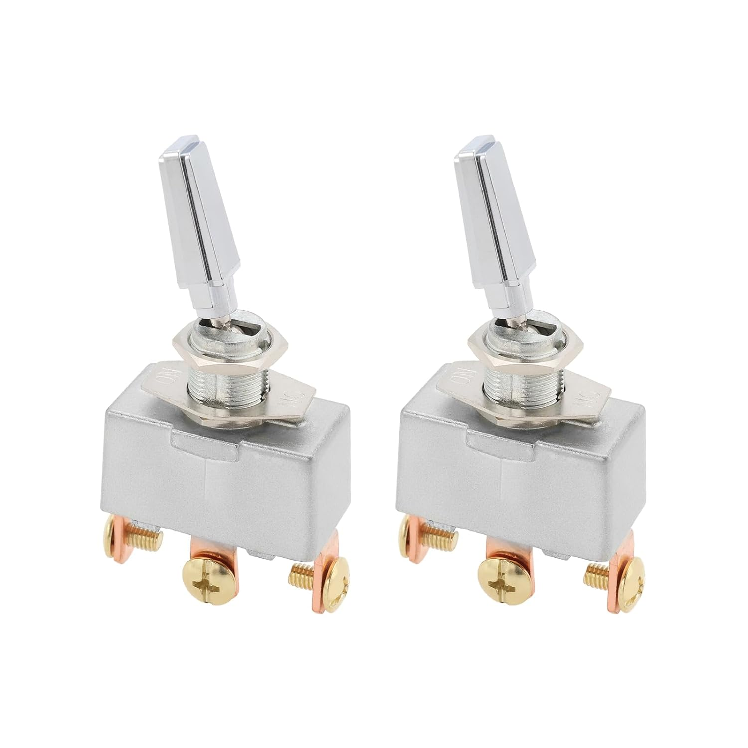 Emagtech 2PCS 3 Position Automotive Toggle Switch On/Off/On 50A 12V DC Heavy Duty High Current Toggle Switch for Automobile Modified Lights Electrical Equipment