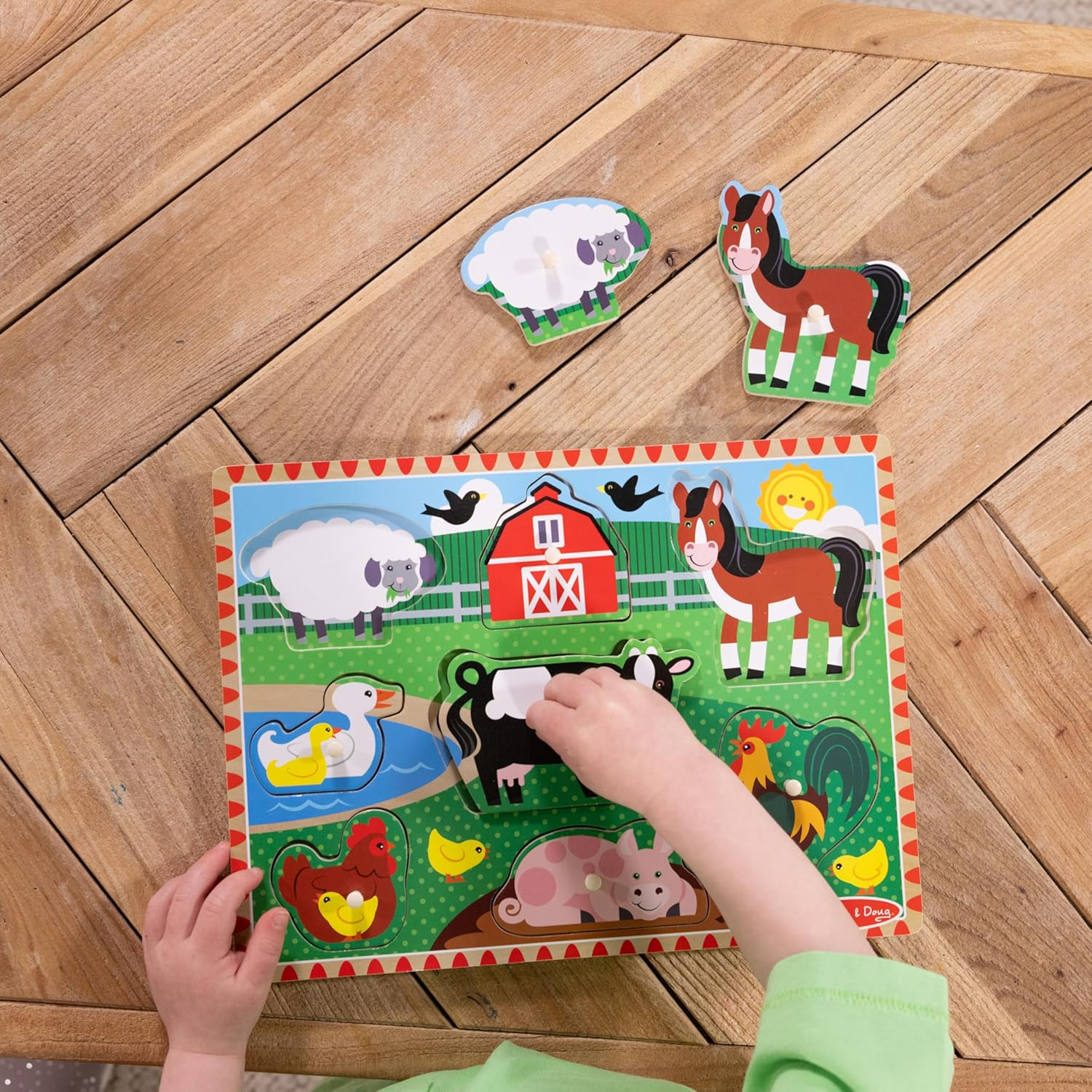 Melissa and Doug - Farm Peg Puzzle image number 3