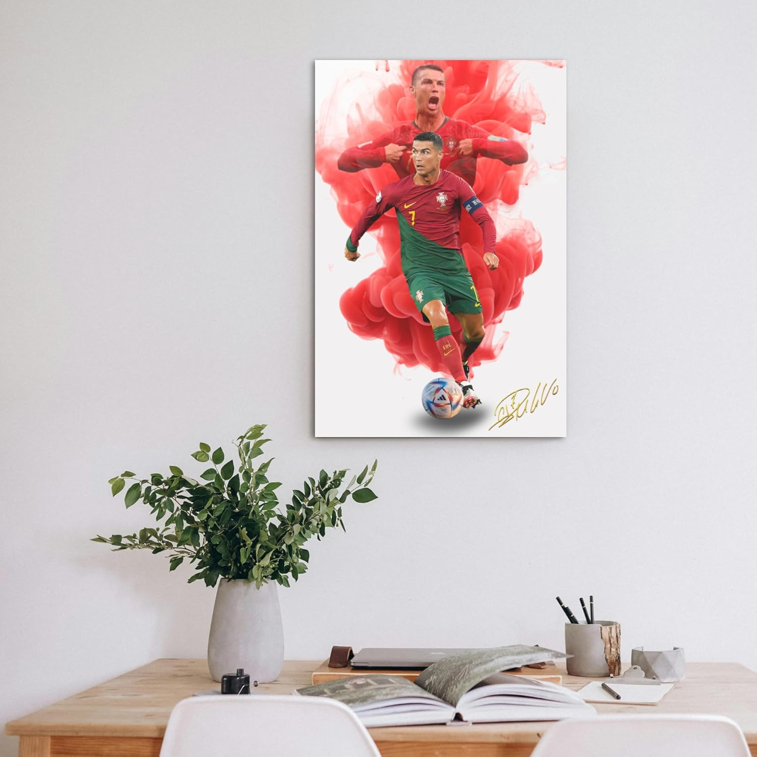 Artink Cristiano Ronaldo Poster Wall Art Canvas Print Poster Home Decor Canvas Poster Unframe: 16X24Inch(40X60Cm) - Cristiano Ronaldo image number 5