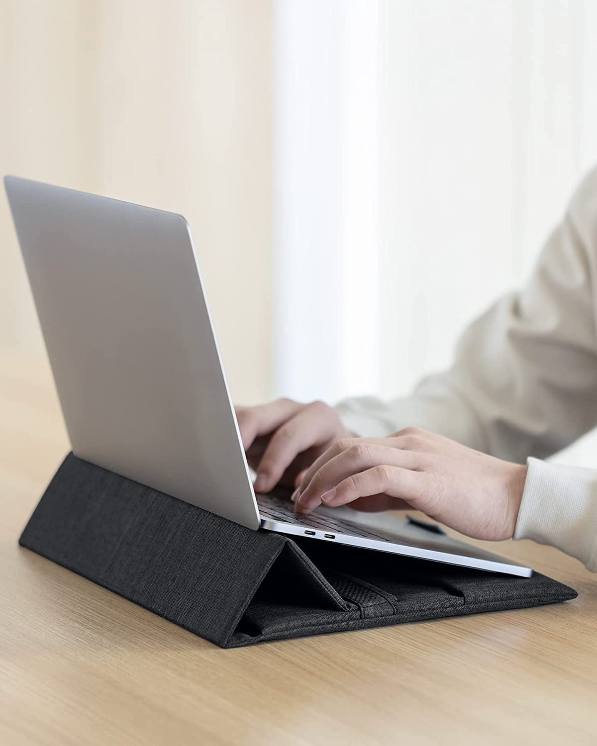 Inateck 13 Inch Laptopsleeve Compatible with 13 Macbook Air M3/M2/M1 2024-2018,13 Macbook Pro M2/M1 2022-2016, 12.3 Surface Pro 11/10/9/X/8/7/6/5/4/3, XPS 13, Laptopbag Case with Stand Function image number 3