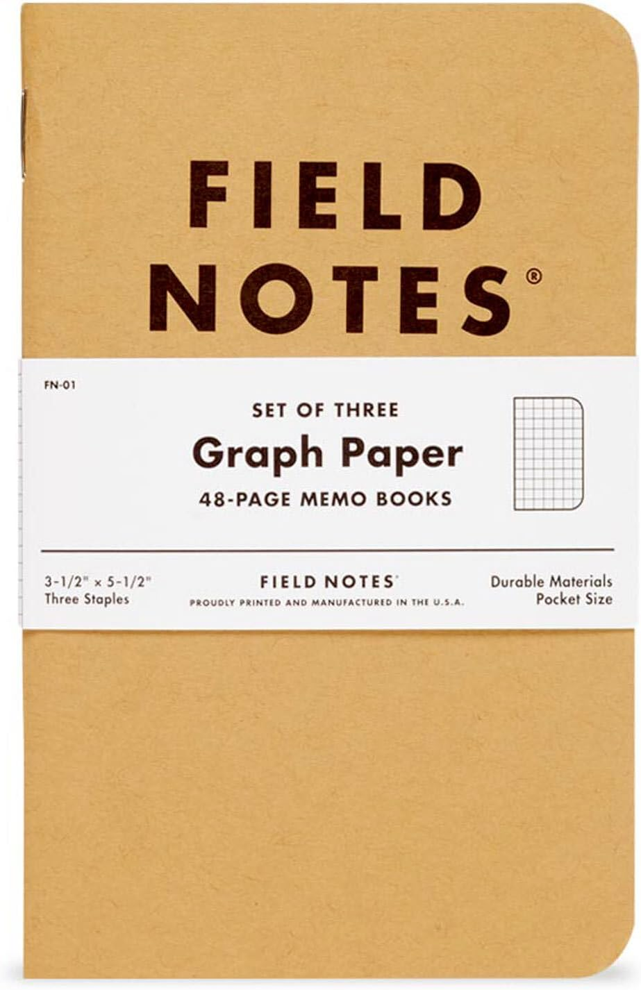 Field Notes Kraft Graph 3-Pack image number 1