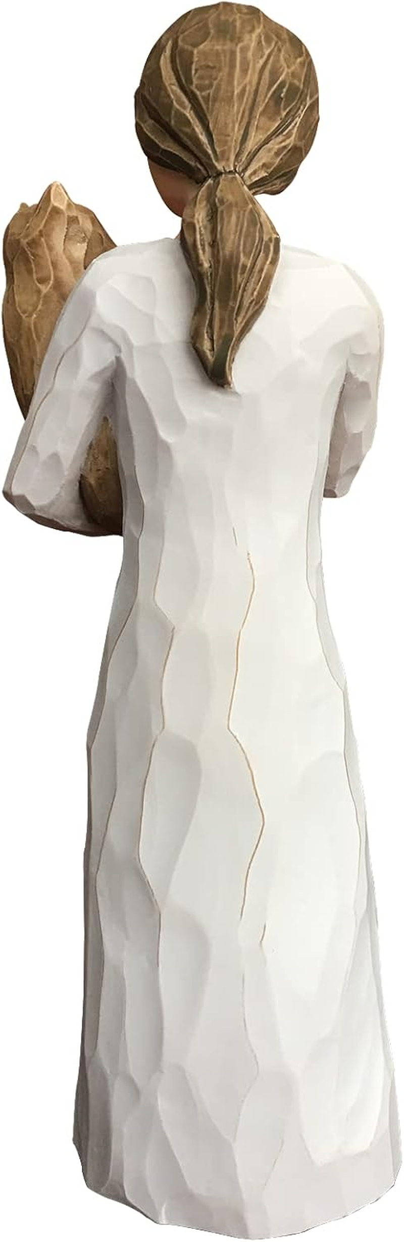 FRUMOASA Cat Memorial Gifts, Loss of Cat Sympathy Gifts for Cat Mom, Pet Cat Remembrance Gifts, Hand-Painted Cat Angel Figurine Statue for Cat Lovers in Memory of Passing Away Cat - Grey Cat image number 2