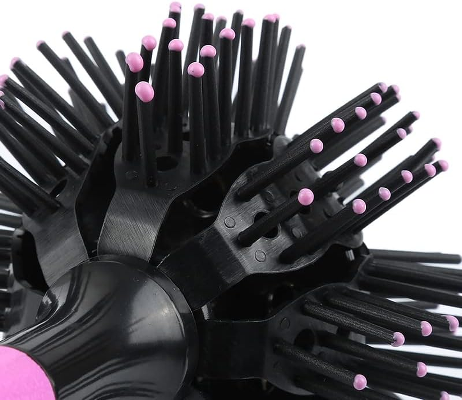 3D Spherical Hair Curling Brush, 360&deg; Styling Comb for Thick Curly Hair, Wet and Dry Hair Use, Detangling and Volumizing Brush image number 3