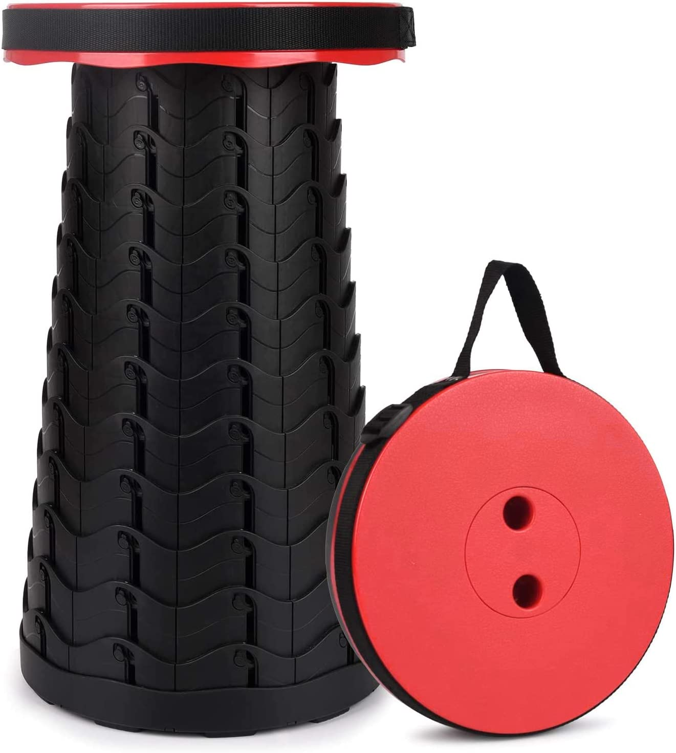 Telescopic Stool, Booxihome Folding Stools Lightweight Chair Seat for Outdoor Camping BBQ Fishing Hiking Gardening Indoor,Maximum Load 400 Lb(Blue)