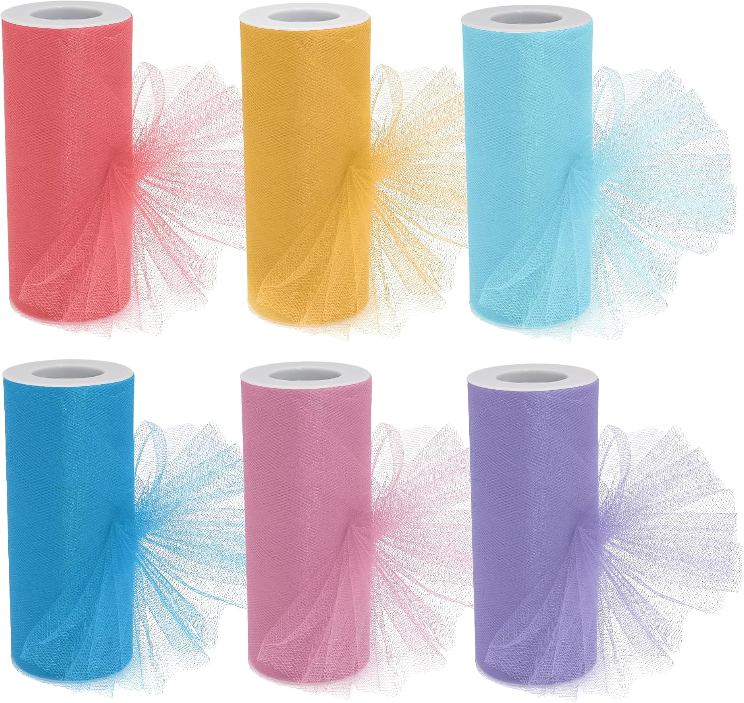 Royal Blue Tulle Fabric Roll - 6 Inch X 25 Yards Tulle Ribbon for Gift Wrapping DIY Crafts Party Decorations and Making Ponchos and More