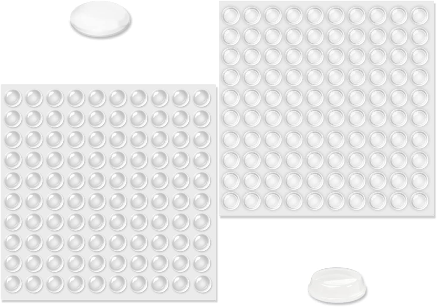 Cabinet Door Bumpers, 200 Pcs Self Adhesive Clear Sound Dampening Rubber Pads for Cabinets Drawer Picture Frame Sound Dampening (8Mm) image number 1