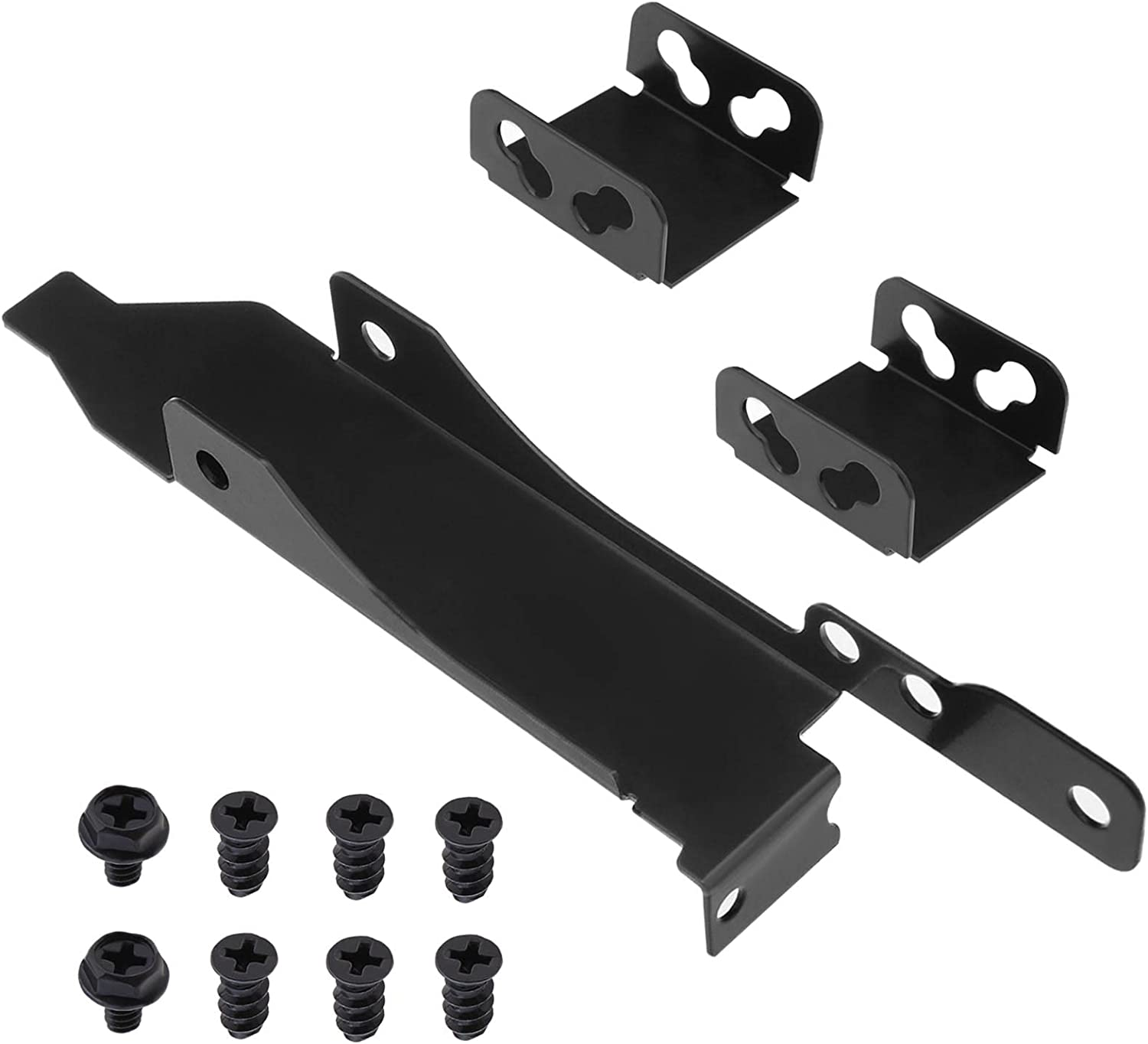 Ecsing PCI Slot Bracket Dual Fan Mount Rack GPU Bracket for Mounting One/Two 120Mm Computer Case Fans Computer Radiator Holder Black Metal