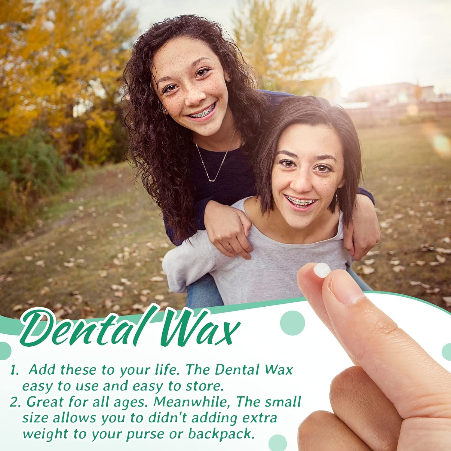 Tondiamo 40 Pack Clear Braces Wax for Teeth Dental Wearer Orthodontic Tooth Wax for Braces and Oral Appliances with Colorful Storage Case and Smell(Mixed Flavors) image number 6